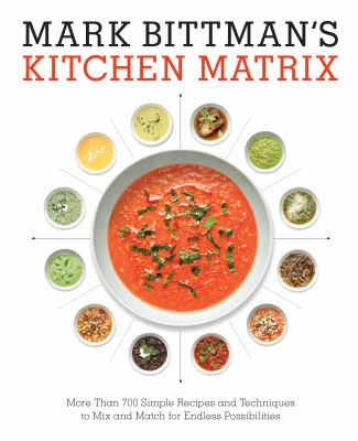 Book Cover:a soup in the middle of a matrix on a white background
