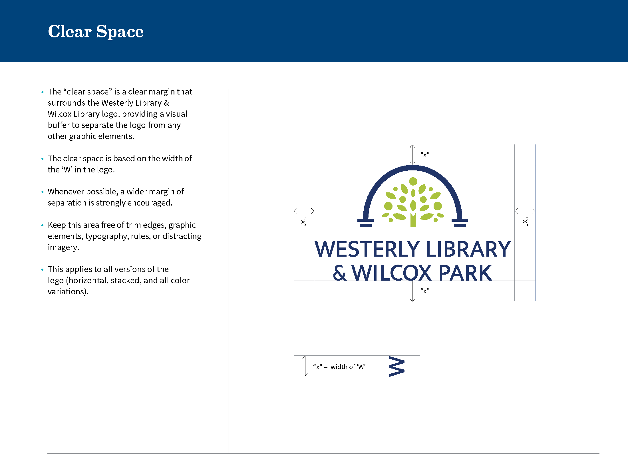 clear space logo use