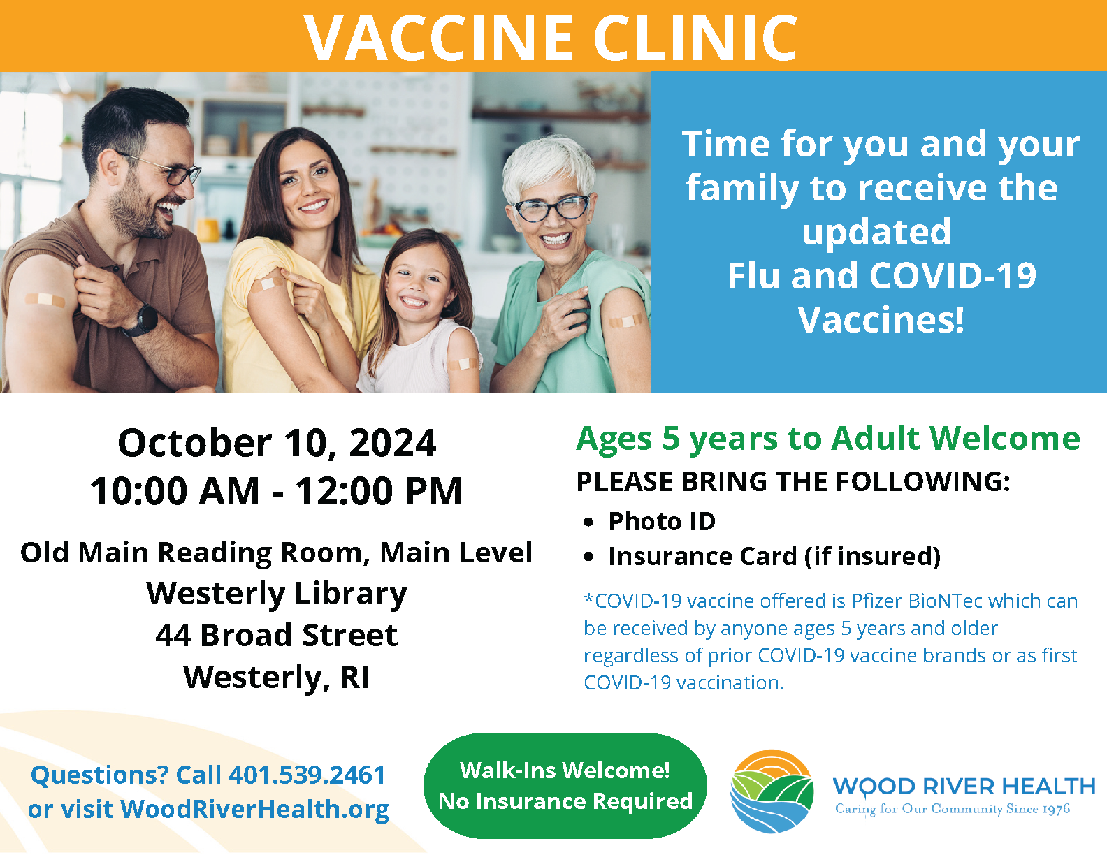 Vaccine Clinic Informational Flyer